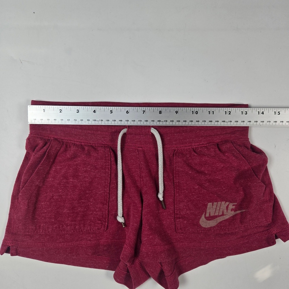 Nike Shorts Women XS Heathered Pink Drawstring Athletic Gym Loungewear Sport - Picture 5 of 7